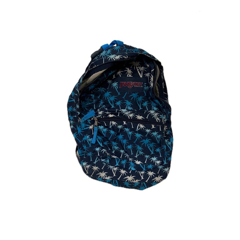 JanSport Blue Palm Tree Student Daily Backpack
